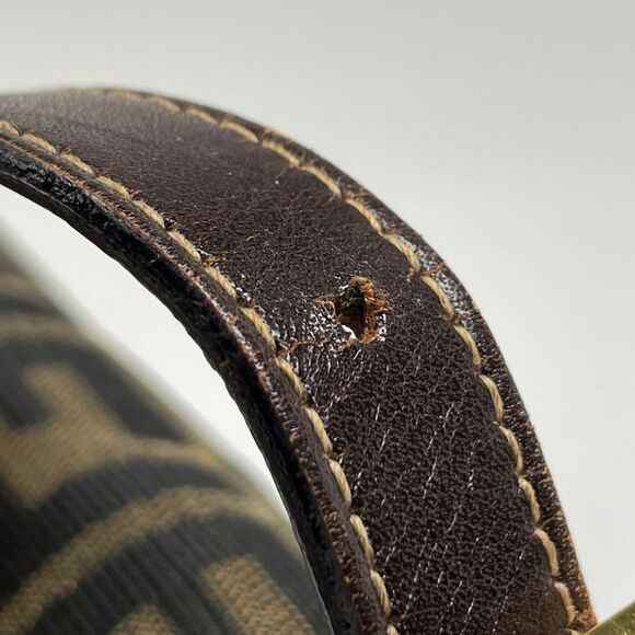 Fendi Zucca Pattern Shoulder Bag One Shoulder Handbag Mamma Baguette Shoulder - Picture 6 of 8